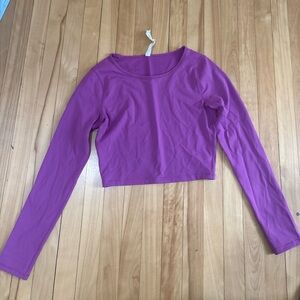 lululemon athletica Purple Long Sleeve Crop Top
